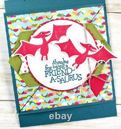 Stampin' Up DINO DAYS Stamps + DINO Dies CUTE DINOSAUR SET with PHRASES Rawr some