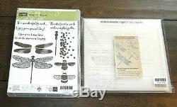 Stampin Up DRAGONFLY DREAMS stamp set & DETAILED DRAGONFLY DIES RARE RETIRED NEW