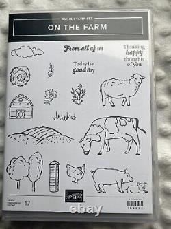 Stampin Up Day At The Farm DSP & On The Farm Cling Stamp Set & Die Cut Bundle