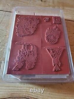 Stampin' Up! Dream Catcher Stamp Set of 6 Chief Teepee Horse Headdress Retired