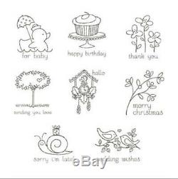Stampin Up Easy Events #1 & #2 Cute Clear Mount (8) Stamps Set Baby Weddings