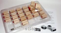 Stampin' Up! Everyday Flexible Phrases Mounted Wood Stamp Set of 56 Retired 2004