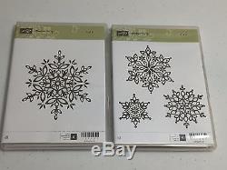 Stampin' Up! FESTIVE FLURRY Clear Mount Stamp Set And Matching Framelits New