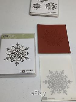 Stampin' Up! FESTIVE FLURRY Clear Mount Stamp Set And Matching Framelits New
