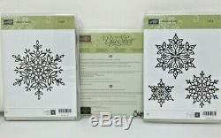Stampin Up FESTIVE FLURRY Stamp Set & Framelit DIES Snowflake Christmas BUNDLE