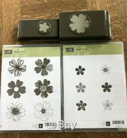Stampin Up FLOWER SHOP, PETITE PETALS cm Stamp sets & PANSY & PETAL PUNCH lot