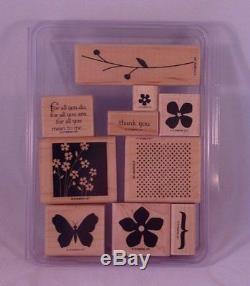 Stampin Up! FOR ALL YOU DO Set of 10 Decorative Rubber Stamps Retired