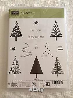 Stampin Up Festival of Trees Christmas Photopolymer Mount Set of 13 NEW