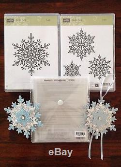 Stampin Up Festive Flurry 1 And 2 Stamp Sets And Matching Framelits RARE RETIRED