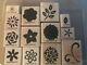 Stampin Up Flower Factory 13 Wood Mounted Rubber Stamp Set SU Retired Scrapbook