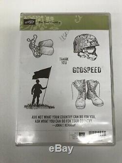 Stampin Up For Your Country Stamp Set Soldier, Military, Army, Helmet, Boots