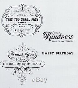 Stampin Up From My Heart #1 & #2 Clear Mount Stamps Set Cardmaking Scrapbook