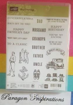 Stampin Up GUY GREETINGS & Dies by Dave Bundle Father's Day Masculine FULL SET