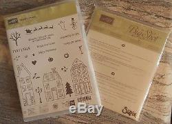 Stampin' Up HOLIDAY HOME set of 24 Plus MATCHING HOMEMADE HOLIDAY FRAMELITS