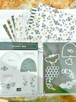 Stampin Up HONEY BEE Stamp Set & DETAILED BEE Dies 12 Sheets 6x6 DSP