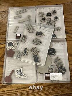 Stampin Up HUGE LOT 125 STAMP SETS Rubber & Clear Acrylic (Many Unused)