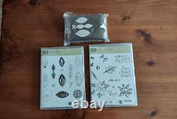 Stampin Up HUGE LOT #3 Stamp Sets, Dies, 1 Punch, DSPs, Ribbons New & Used