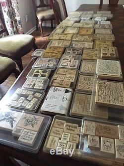 Stampin Up HUGE LOT 46 sets, embossing powders, brads, rollers, pencils & more