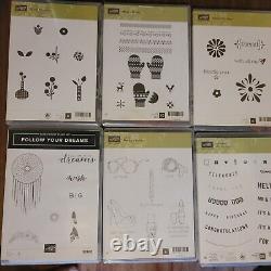 Stampin Up HUGE LOT OF 45 STAMP SETS, New & Used