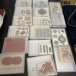 Stampin Up HUGE LOT OF 68 STAMP SETS Rubber & Clear Acrylic