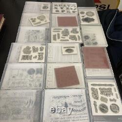 Stampin Up HUGE LOT OF 68 STAMP SETS Rubber & Clear Acrylic