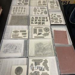 Stampin Up HUGE LOT OF 68 STAMP SETS Rubber & Clear Acrylic