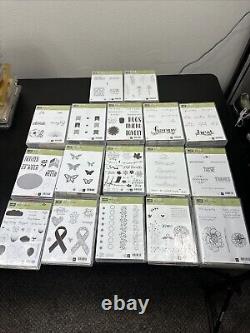 Stampin Up HUGE LOT OF 90 STAMP SETS Rubber & Clear Acrylic 2000s Era