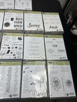 Stampin Up HUGE LOT OF 90 STAMP SETS Rubber & Clear Acrylic 2000s Era