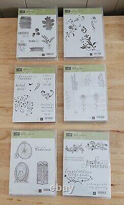 Stampin Up HUGE LOT OF 90 STAMP SETS Rubber & Clear Acrylic SEE DESCRIPTION
