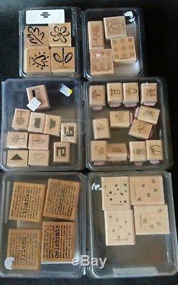 Stampin Up! HUGE LOT Sets, New & Used/Mounted, Loose, Rubber Stamp & Ink Pads