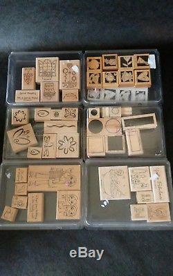 Stampin Up! HUGE LOT Sets, New & Used/Mounted, Loose, Rubber Stamp & Ink Pads