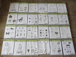 Stampin Up HUGE LOT of 45 Sets Retired New & Lightly Used Sets. SEE ALL PICTURE