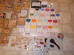 Stampin Up HUGE LOT of 56 Sets 455 Stamps 29 Ink Pads + MORE-LOOK