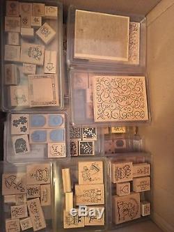 Stampin Up HUGE LOT of 64 Sets Retired New & Lightly Used Sets. Some Rare
