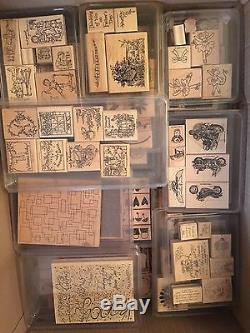 Stampin Up HUGE LOT of 64 Sets Retired New & Lightly Used Sets. Some Rare