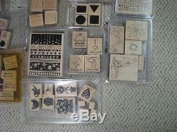 Stampin Up HUGE Lot of 27 Boxed Sets Stamps Most Retired Some Rare 1990s