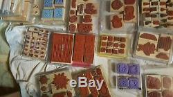 Stampin Up HUGE Lot of 94 Complete Sets of Stamps & 40+ roller stamps withink