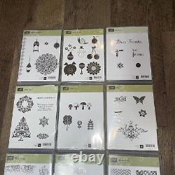 Stampin Up HUGE lot of 59 stamp sets Rubber and Clear sets