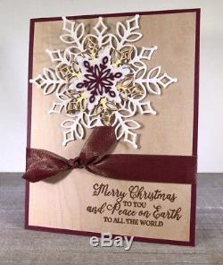 Stampin' Up! Happiness Surrounds & Snow is Glistening stamp sets & Snowfall dies