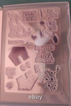 Stampin Up Happy Tails stamp set & Dog Builder Punch Both Brand New