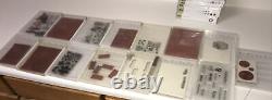 Stampin' Up! Huge LOT of 50 + sets With Cases Mixed Used/New