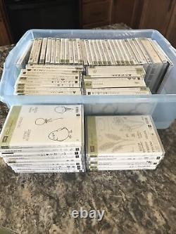 Stampin' Up! Huge LOT of 65 sets With Cases Excellent Condition