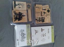 Stampin' Up Huge Lot 100s Of Stamps Over 20 Sets Halloween Discontinued And More