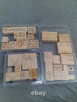 Stampin' Up Huge Lot 100s Of Stamps Over 20 Sets Halloween Discontinued And More