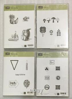 Stampin' Up! Huge Lot 24 Cling Stamp Case Sets Rubber & Photopolymer NEW & USED