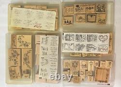 Stampin' Up Huge Lot 49 Sets Apprx 150+ Individual Wood Rubber Stamps 1997-2007