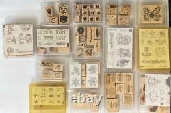 Stampin' Up Huge Lot 49 Sets Apprx 150+ Individual Wood Rubber Stamps 1997-2007
