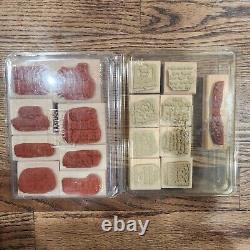Stampin' Up! Huge Lot Of 26 Sets Of Mounted Rubber Stamps. 250 Pieces! 1999-2002
