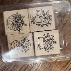 Stampin' Up! Huge Lot Of 26 Sets Of Mounted Rubber Stamps. 250 Pieces! 1999-2002