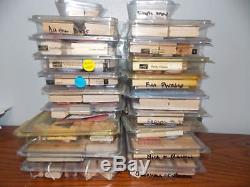 Stampin Up Huge Lot Of 30+ Rubber Stamp Sets, Ink pads, and Some Loose Stamps